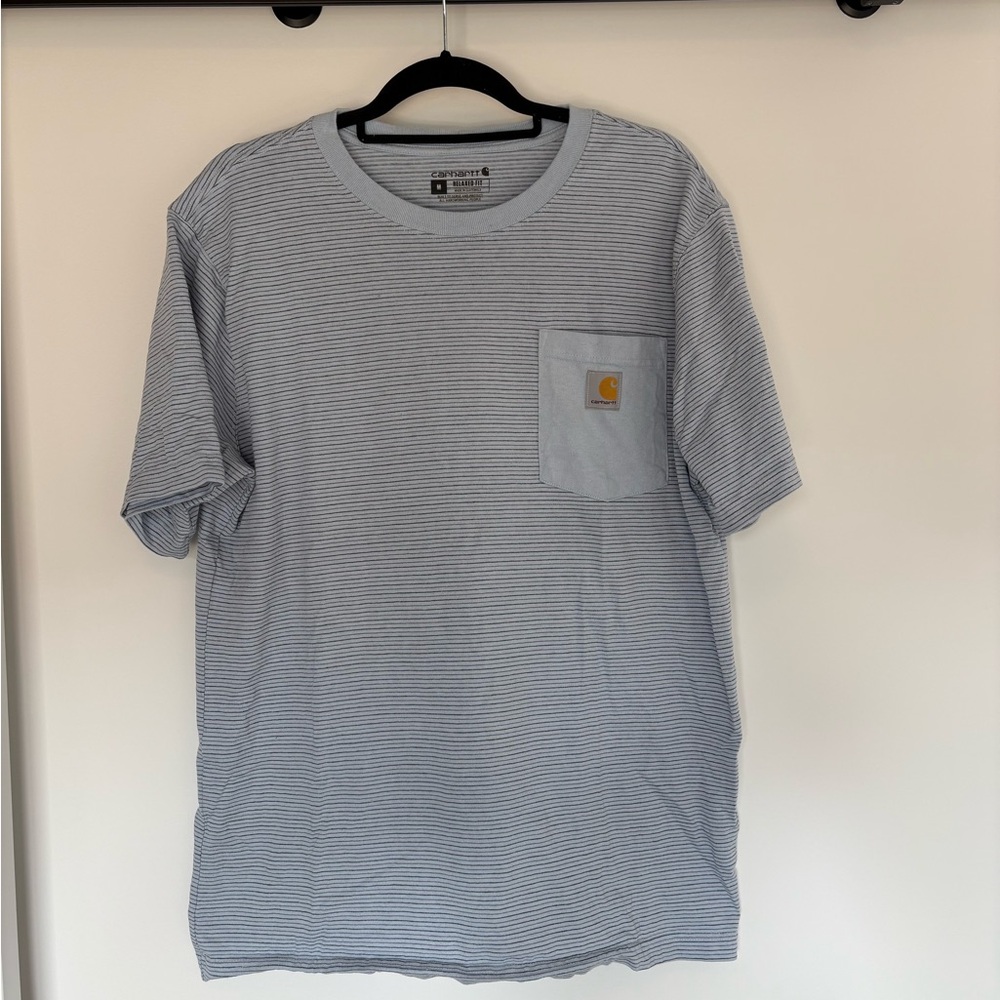 Carhartt Women’s Blue Striped Pocket Tee